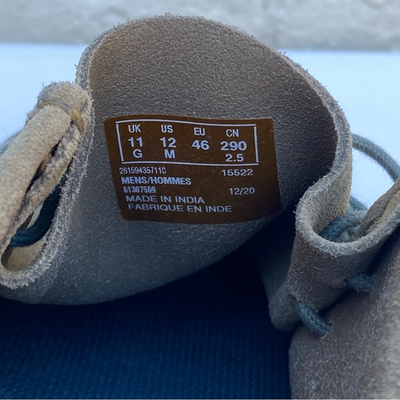 Clarks Shacre II Run olive Suede Moccasin Slip on shoes Men Size 12 wallaby - Picture 5 of 14